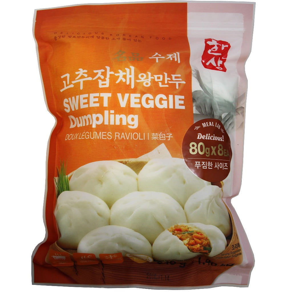 Hansang Sweet Veggie Big Dumpling with Spicy Japchae 8ct, Frozen 640 g