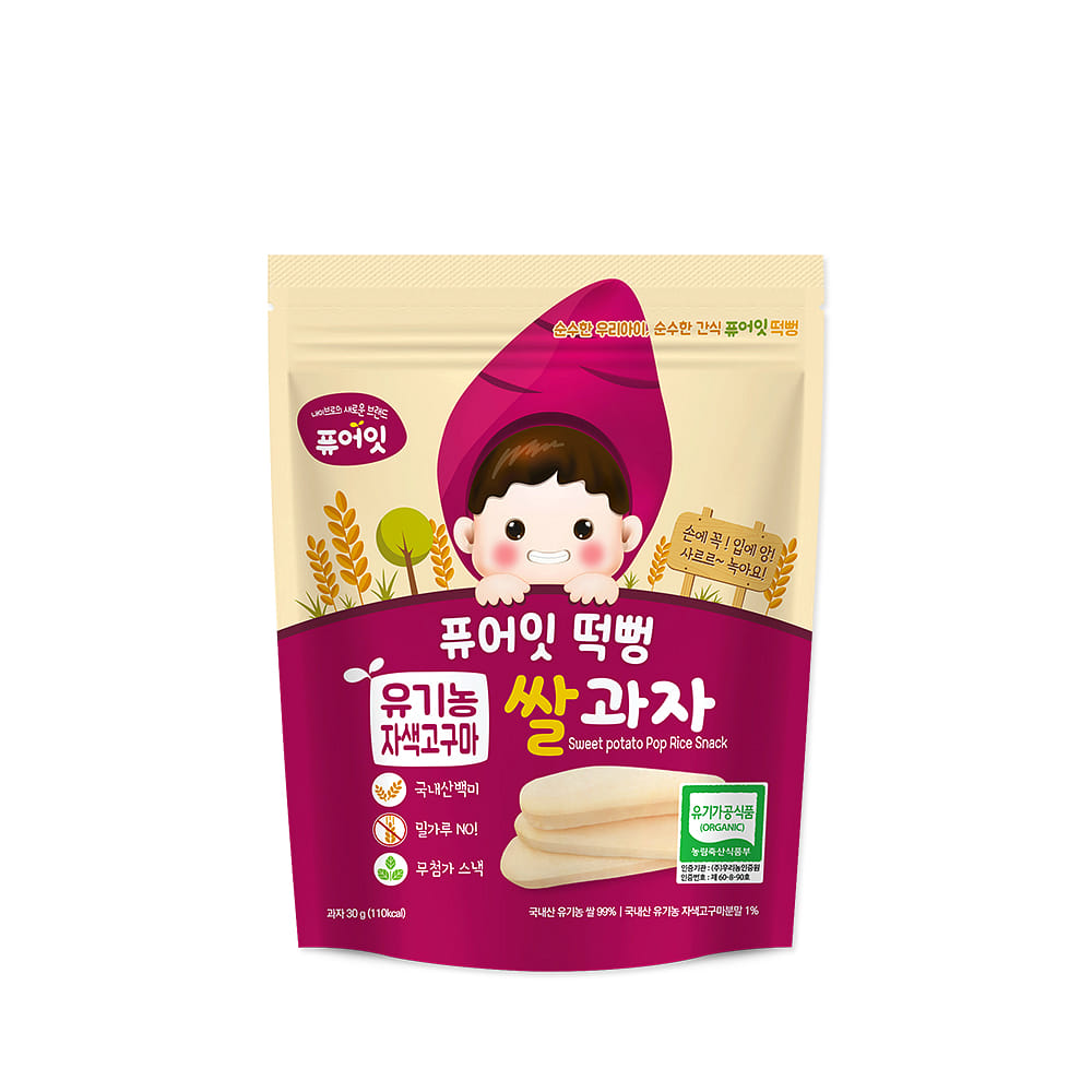쌀과자 - 자색고구마 떡뻥 30 그램