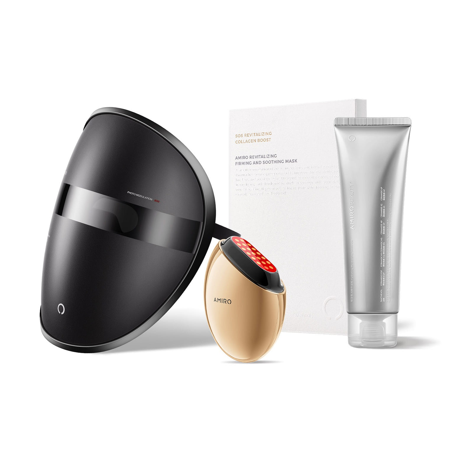 AMIRO S1 Facial RF Skin Tightening Device + L1 LED Light Therapy Facial Mask 1 count