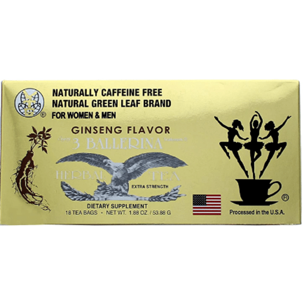 Ginseng Slim Power 3 Ballerina Tea - 18 Tea Bags (For Women & Men) 1 ส่วน
