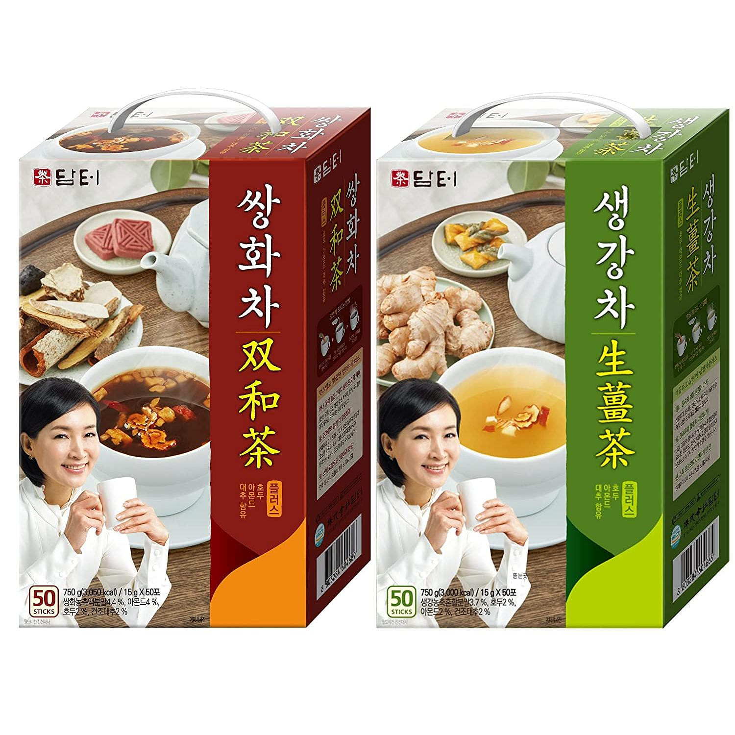 담터 쌍화차 플러스 + 생강차 플러스 x 2 박스 100 개입