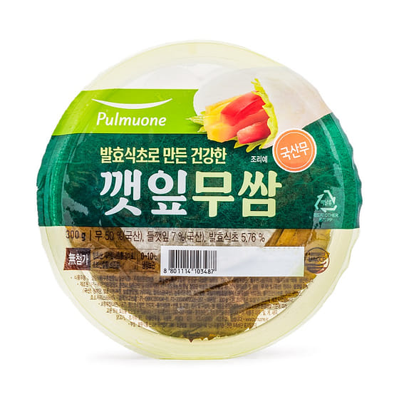 weee_tofuplantbased_Pulmuone Sliced Pickled Radish with Perilla Leaves 300 g