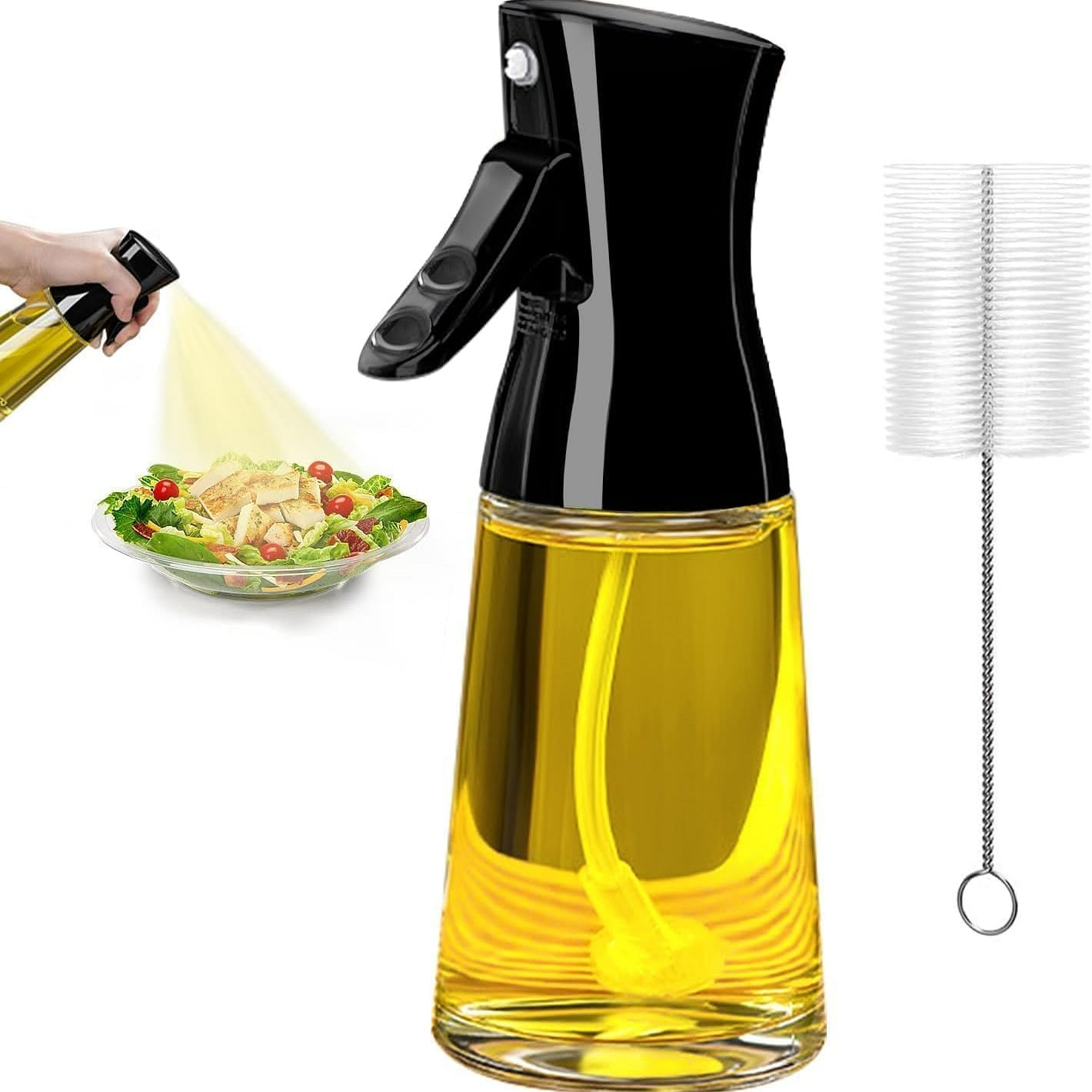 180ml Glass Olive Oil Sprayer with Brush Cooking 1 개
