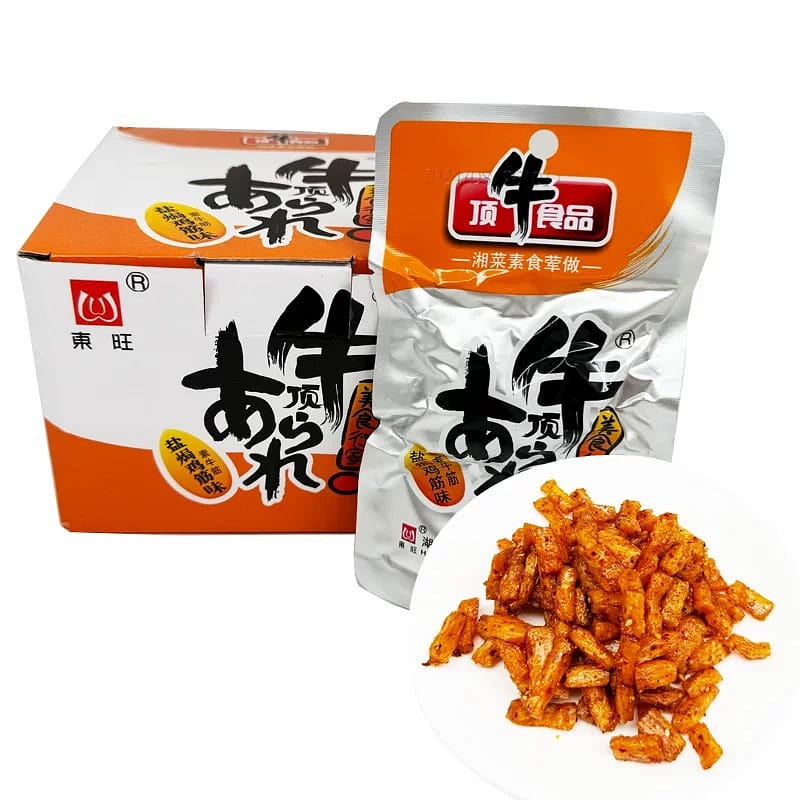 頂牛童年回憶素面筋甜辣小吃零食網紅東旺辣條鹽焗微辣 318 克