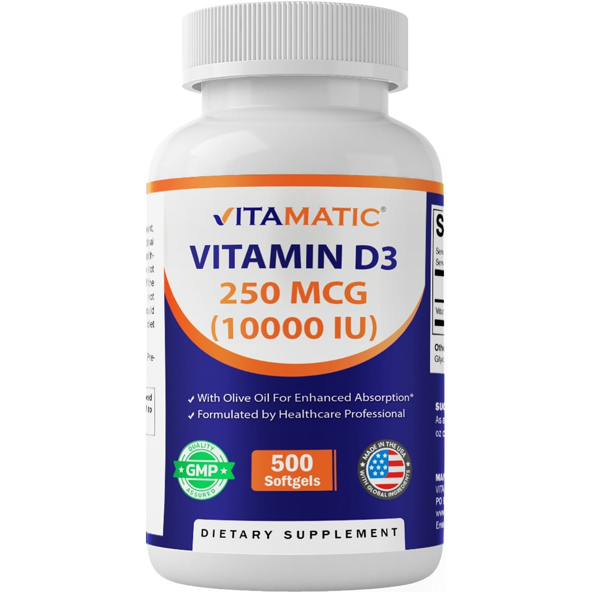 Vitamin D3 10000 IU (250 mcg) - 500 Softgels 1 개