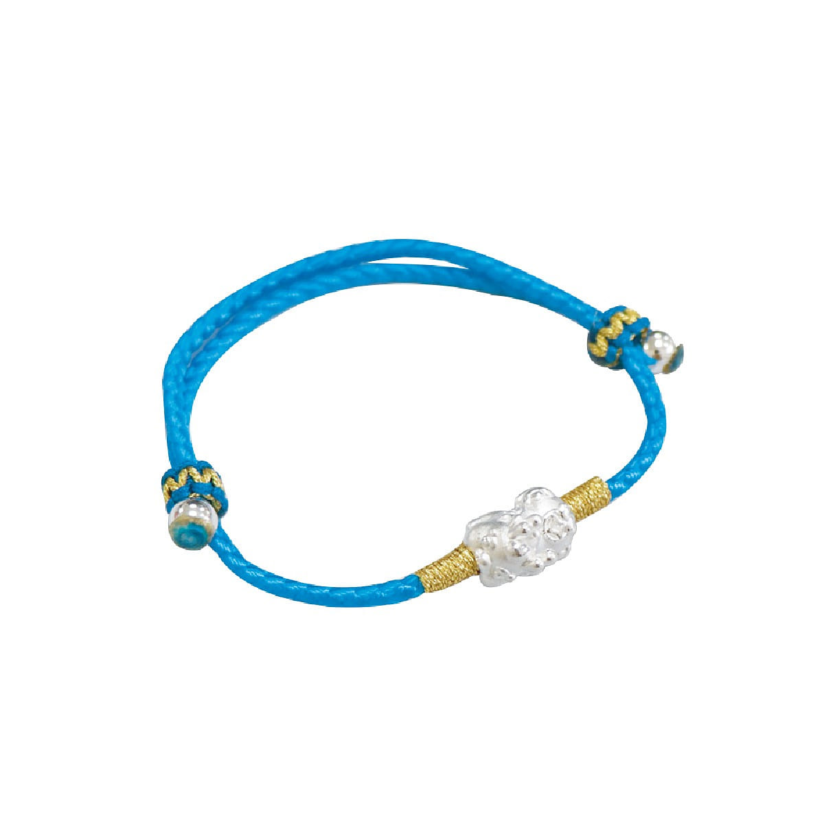 MAZUBUYBUY Baby Fortune Silver Blue Bracelet 1 pcs 34 그램