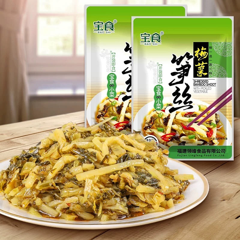 Pickled Mustard Tuber With Bamboo Shoots , 80g* 20 pack
