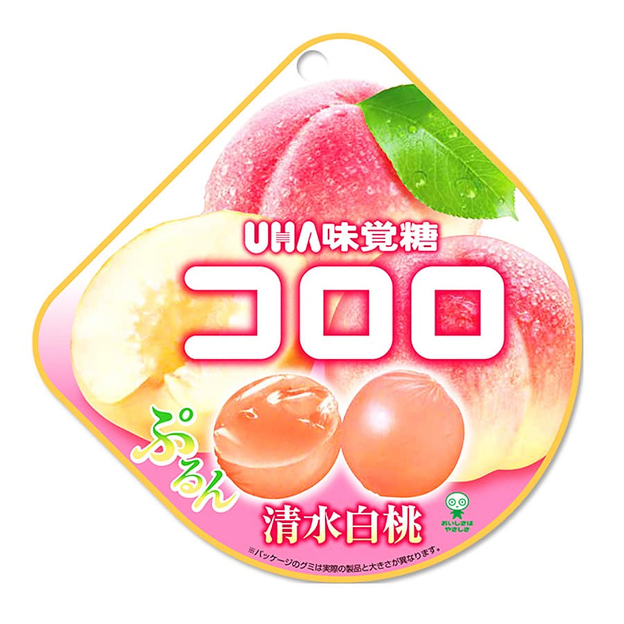 UHA Fruit Candy Gummy White Peach Flavor 40 그램
