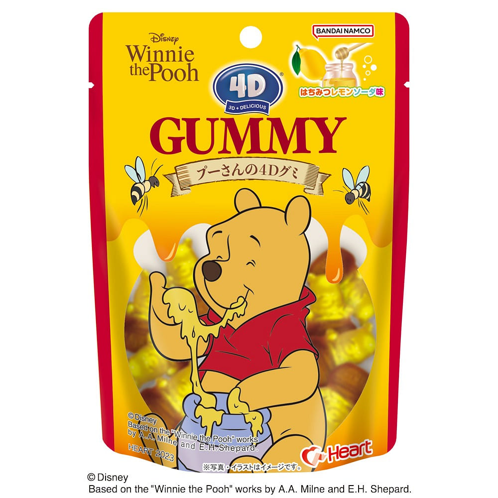 HEART Winnie The Pooh 4D Gummy Honey Lemon Soda Flavor 72g 1 pack 72 กรัม
