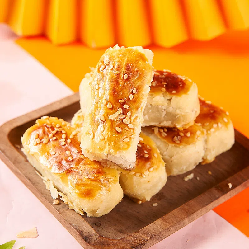 Palace Pastry Shop, Scallion Oil Shortbread, Sichuan Specialty, Chengdu Wenshu Monastery, Authentic Old Brand, Traditional Handmade Old-fashioned Dim Sum [Scallion Oil Crisp 250g] 250 g