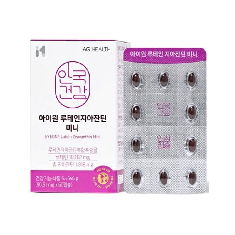 안국건강 아이원 루테인지아잔틴 미니 (90.91mg x 60캡슐) 60 개입