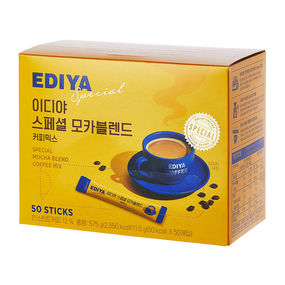 EDIYA Special Mocha Blend coffee Mix 11.5g x 50p 1 each
