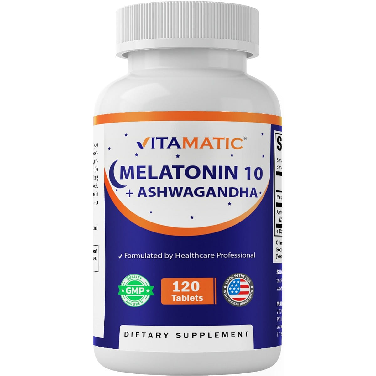 Melatonin 10mg with Ashwagandha 250 mg 120 Tablets 1 ส่วน