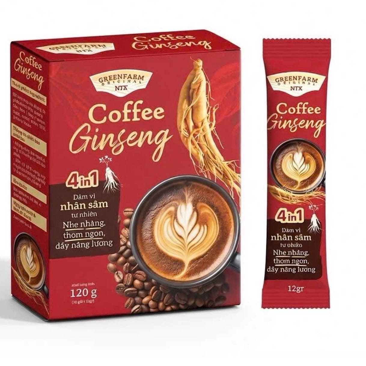 Greenfarm NTX Ginseng Instan Coffee 10Pk 4 in 1 1 box