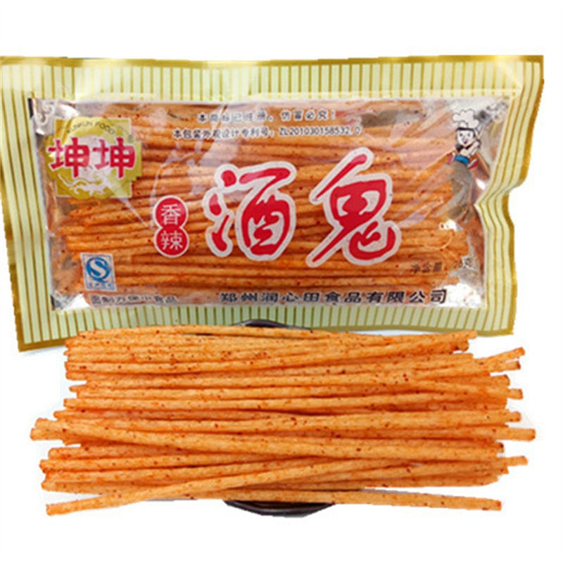Quinquin Alcoholic Chili Sticks 1 Pack Spicy Childhood Spicy Shredded Childhood 16 กรัม