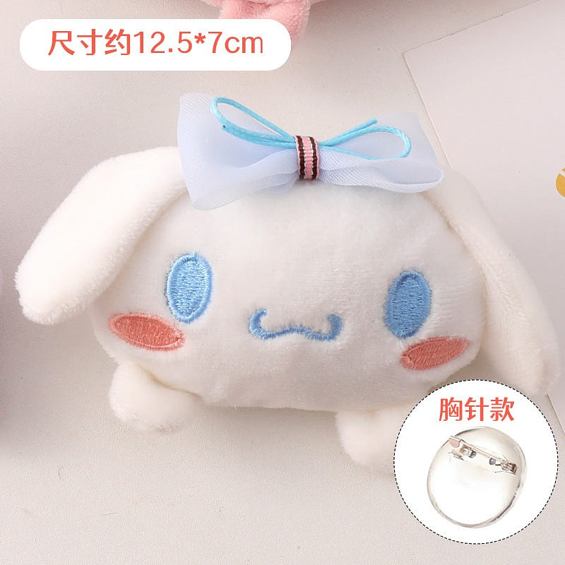 Sanrio  Plush Brooch Cartoon Sweet Brooch- Cinnamoroll 1Pc 1 ส่วน