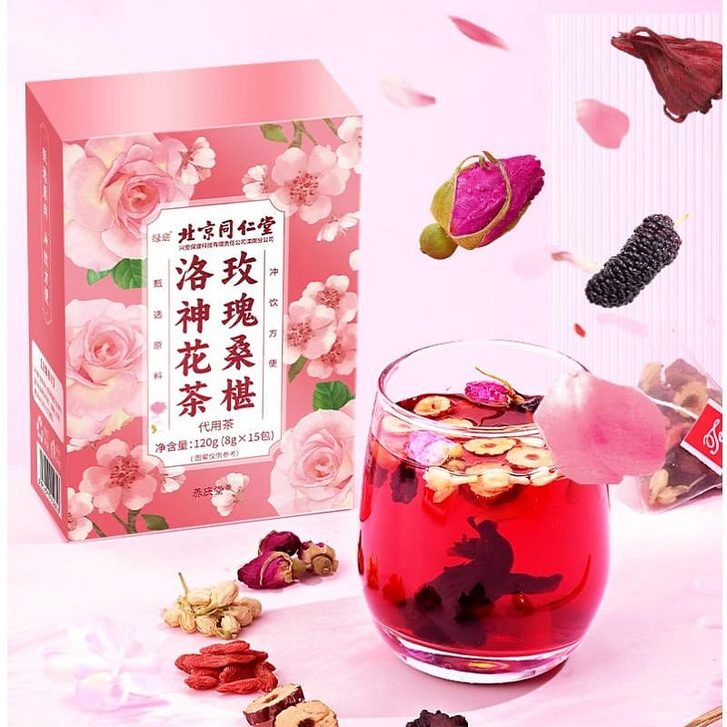 Peking Tongrentang Luoshen Flower Morning c Evening a Rose Tea (8gx15pcs)/ 120 g