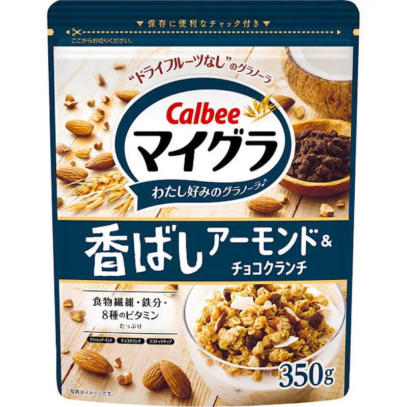 Calbee Mygra Roasted Almond Choco Crunch 350g 1 each