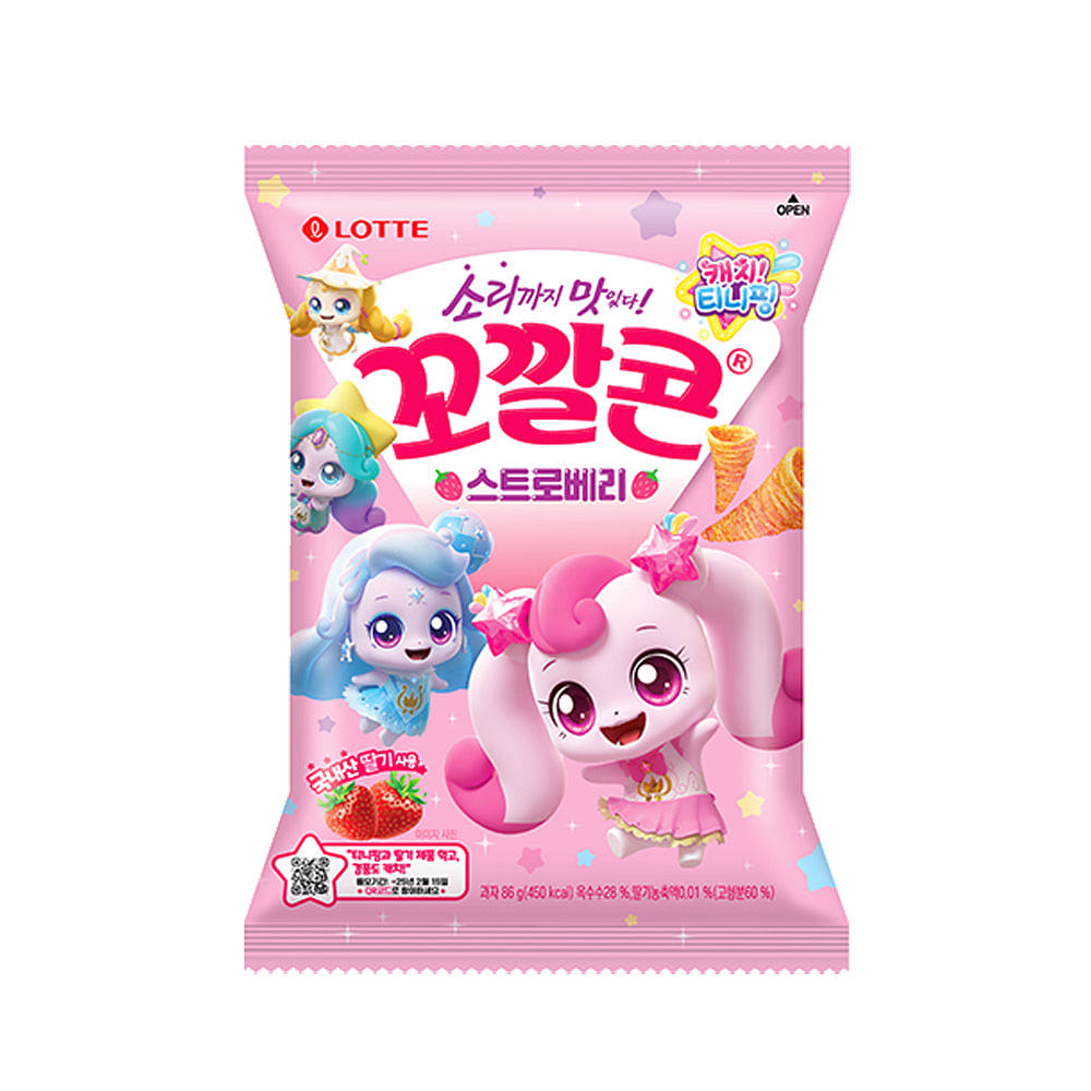 Lotte Kkokkalcorn Strawberry (Limited Edition) 86g 1 each