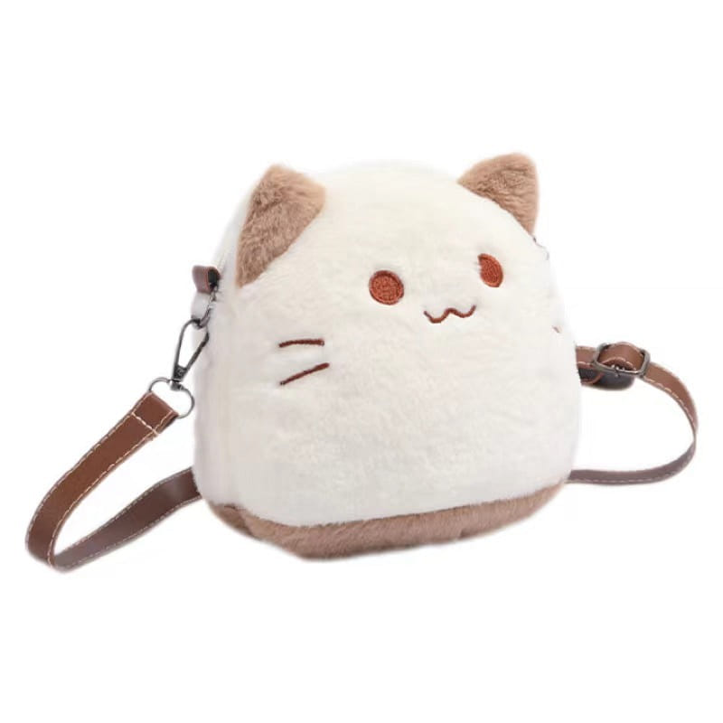Cute Cat Bag Plush Doll Holding Bag Birthday Gift - Small Round Cat 1 Pc 1 อัน