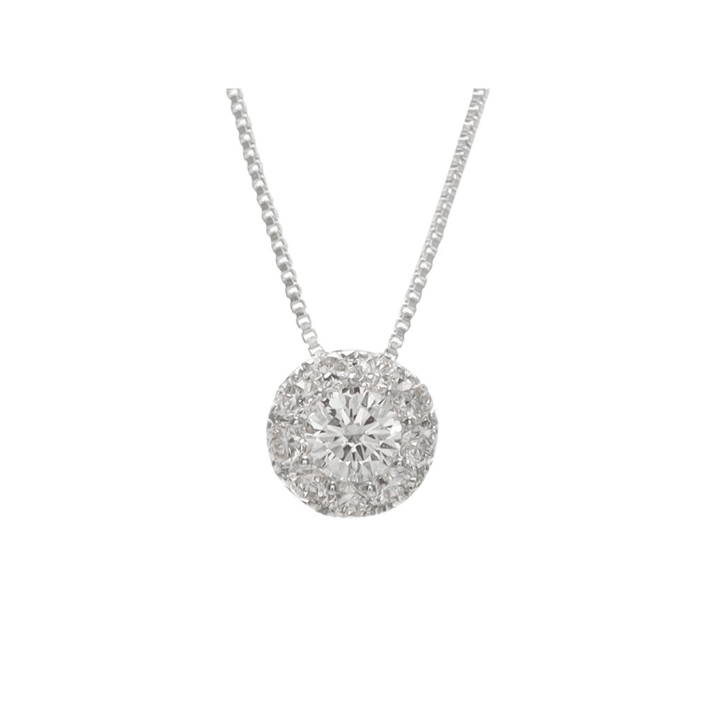malvaceae Pt Surrounding Diamond Necklace 40cm