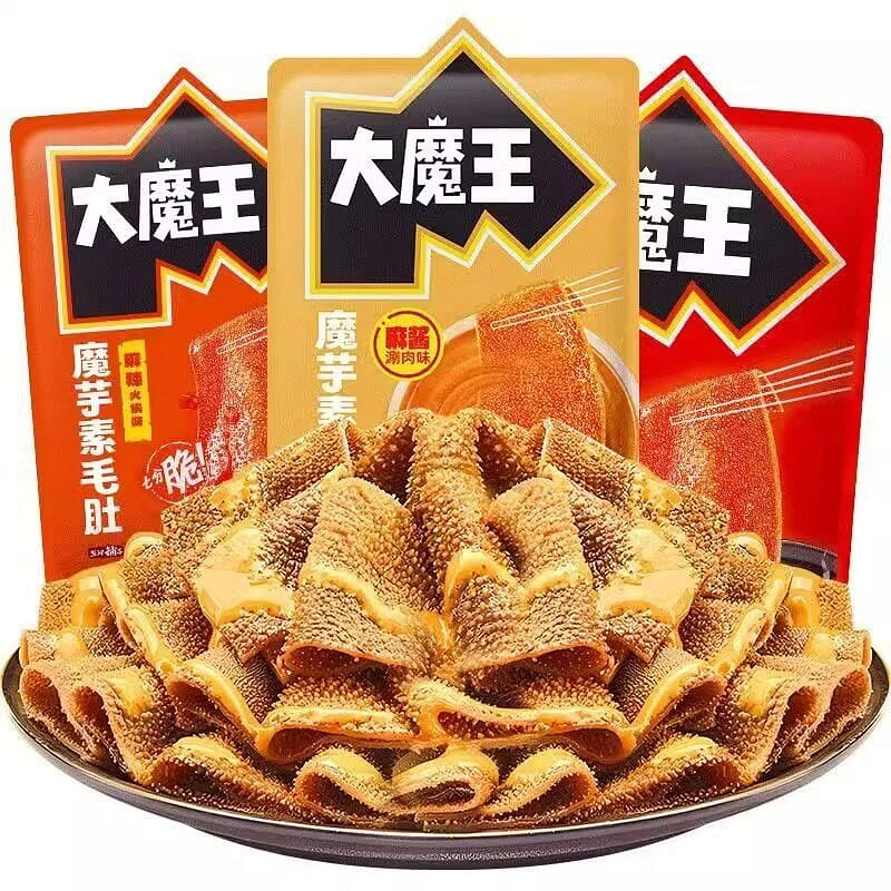 盐津铺子大魔王六必居经典麻酱素毛肚魔芋爽500g 500 克