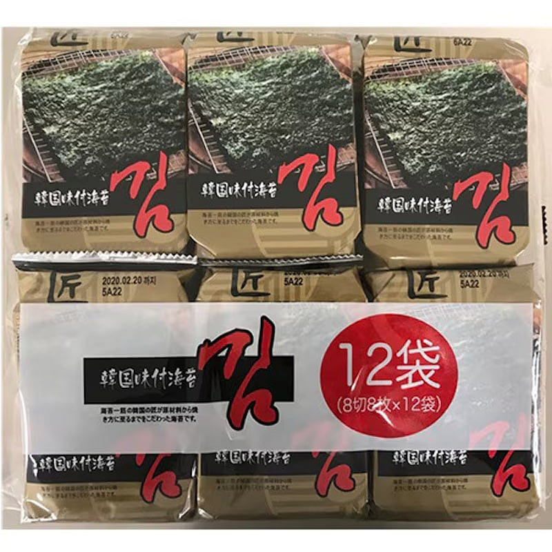 Hokkan Korean Seasoned Nori 12 Packs 1 each