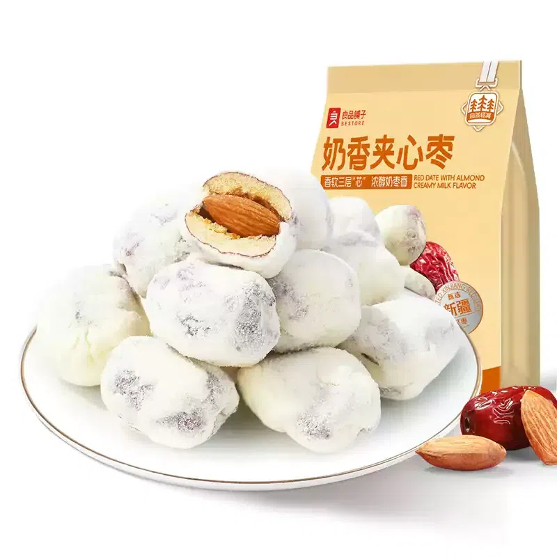 Liangpinpuzi Milk Sandwich Jujube 100g*3 Bags 29.6 g