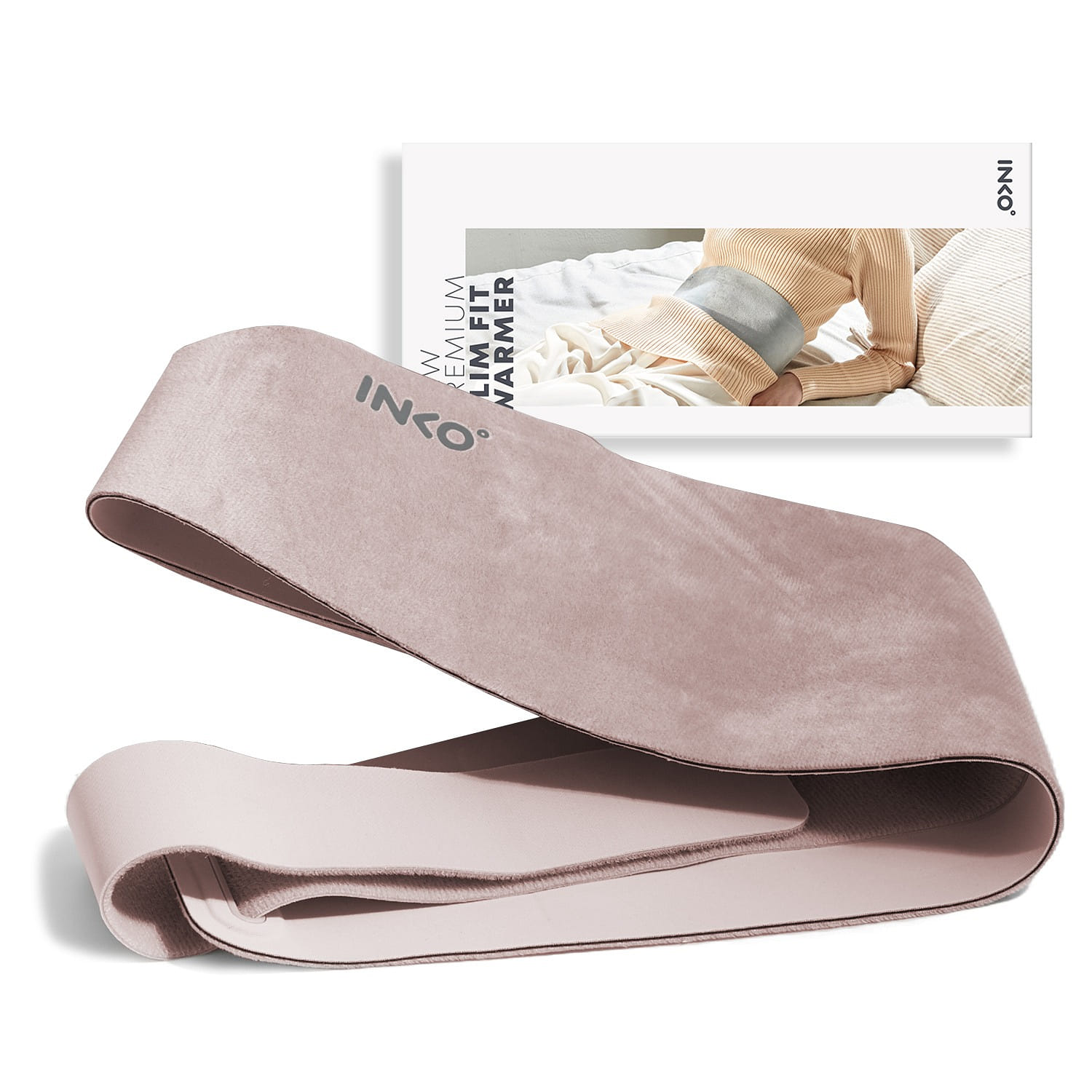 INKO New Premium Slim Fit Warmer - USB Powered Heating Belt (Rose Wood) 1 カウント