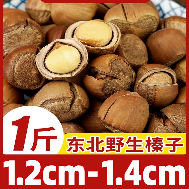 Northeastern wild hazelnuts 500g 1.2-1.4cm 500 그램