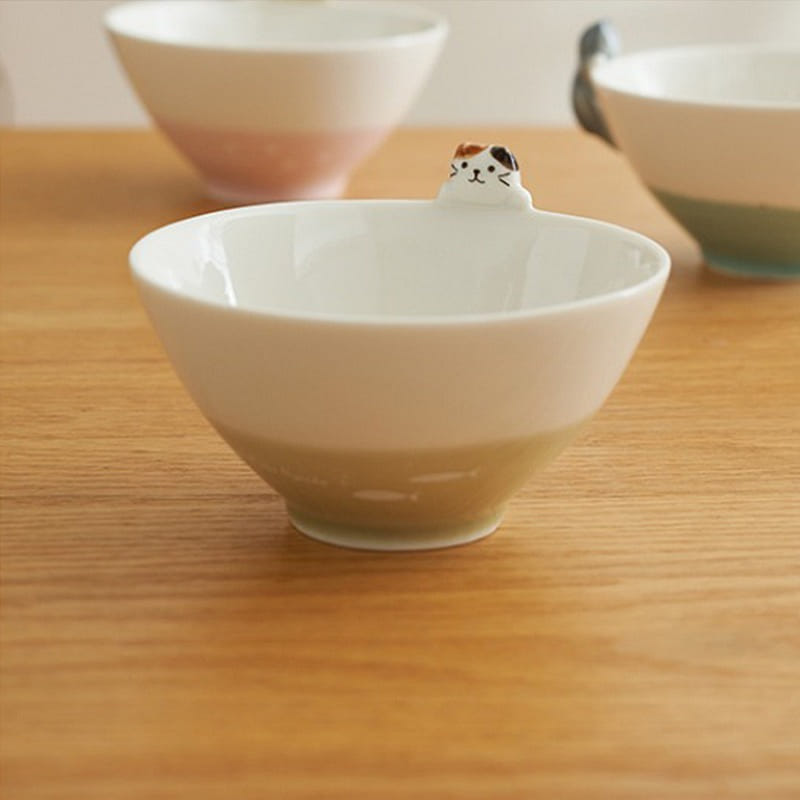 Cute Kitty Ceramic Bowl - C 1 개