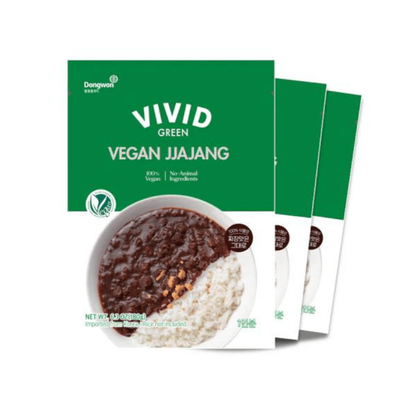 [Dongwon] Vivid Green Vegan Jjajang 180g * 3 Pack 180 그램