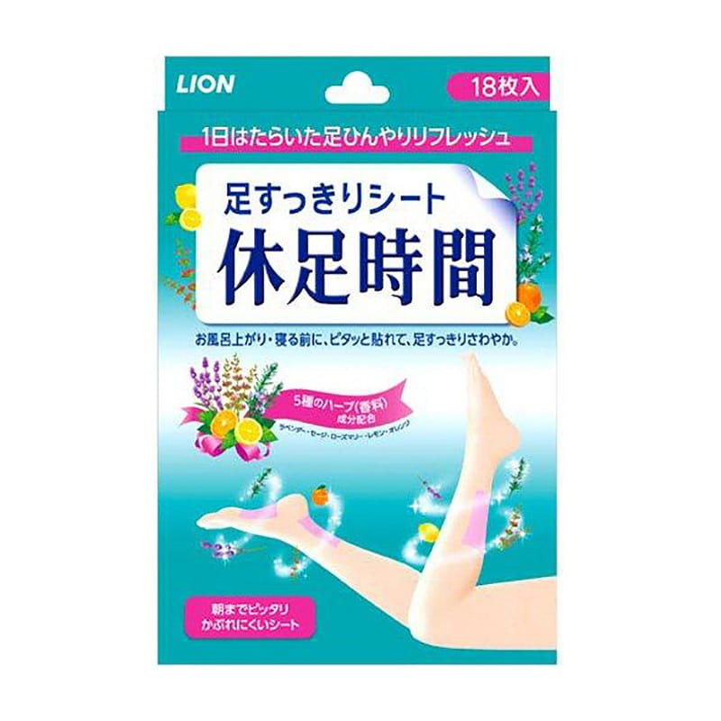 足すっきりシート 休足時間 ( 18枚入 ) 1 each