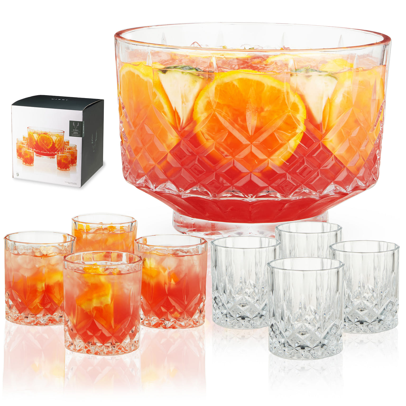 Admiral Punch Bowl with 8 Tumblers by Viski 9 개