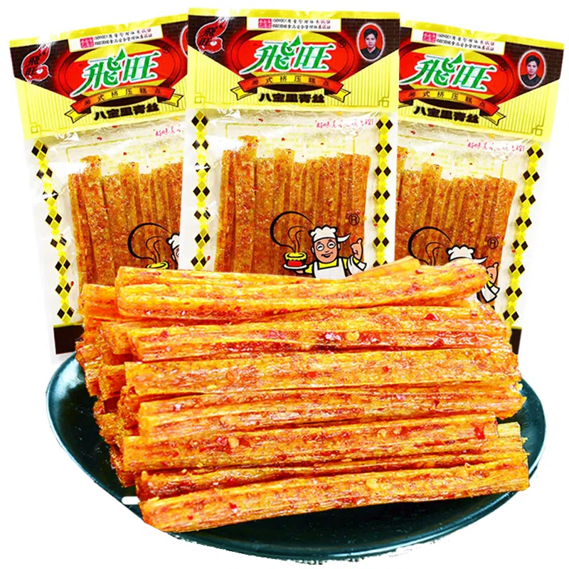 Fei Wang Eight Treasure Green Silk SpicyStrips 80g 80 g