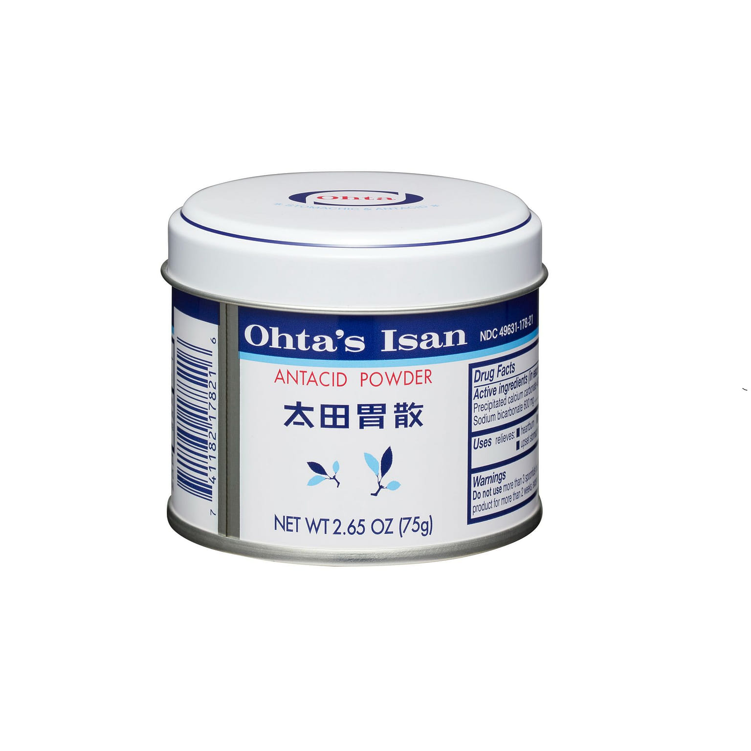 Ohta's Isan Antacid Powder Small Can 75 g