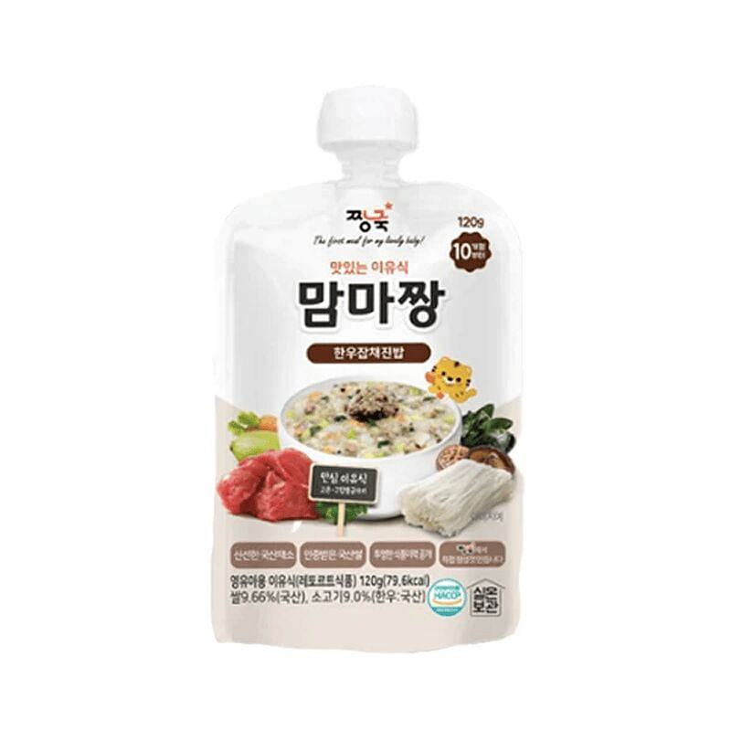 짱죽 맛있는 이유식 맘마짱 - 한우잡채진밥 120 그램