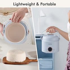 Small Rice Cooker, Mini Portable Rice Cooker with Handle Non-Stick Ramen Cooker 1 each