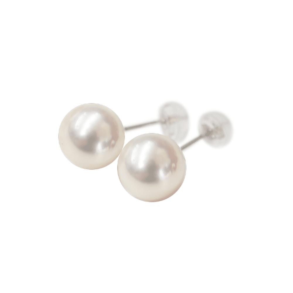 REENS PEARL K14WG Akoya -pearl earrings 1 pair