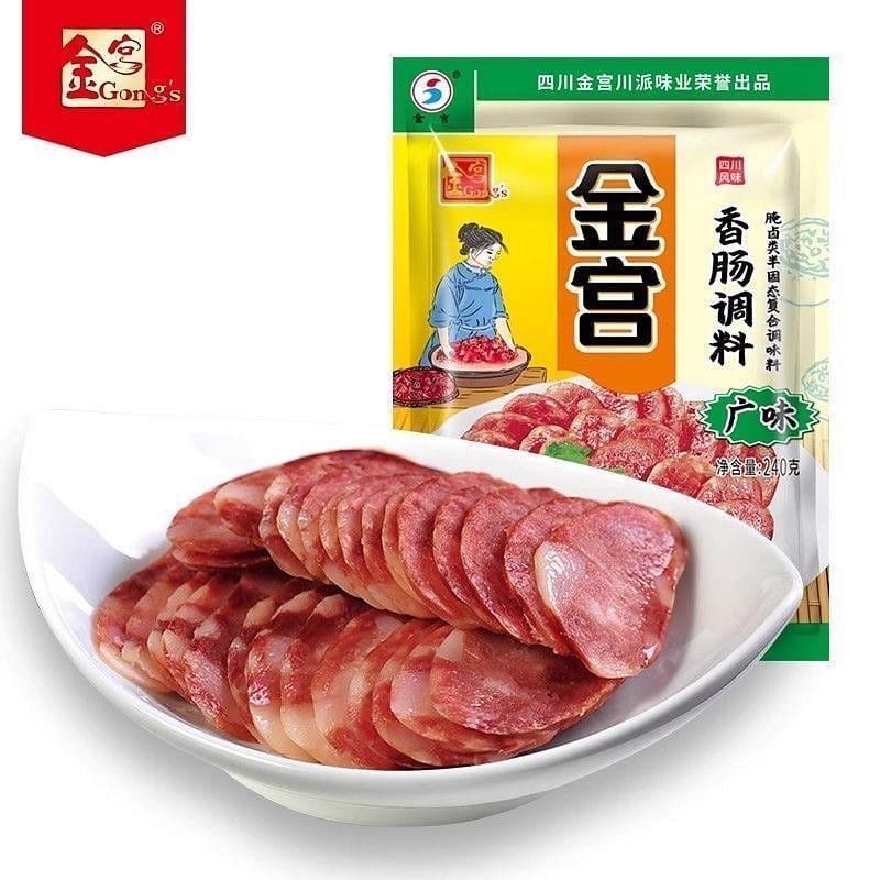 Jinggong Cantonese-style sausage seasoning, cured 240 g