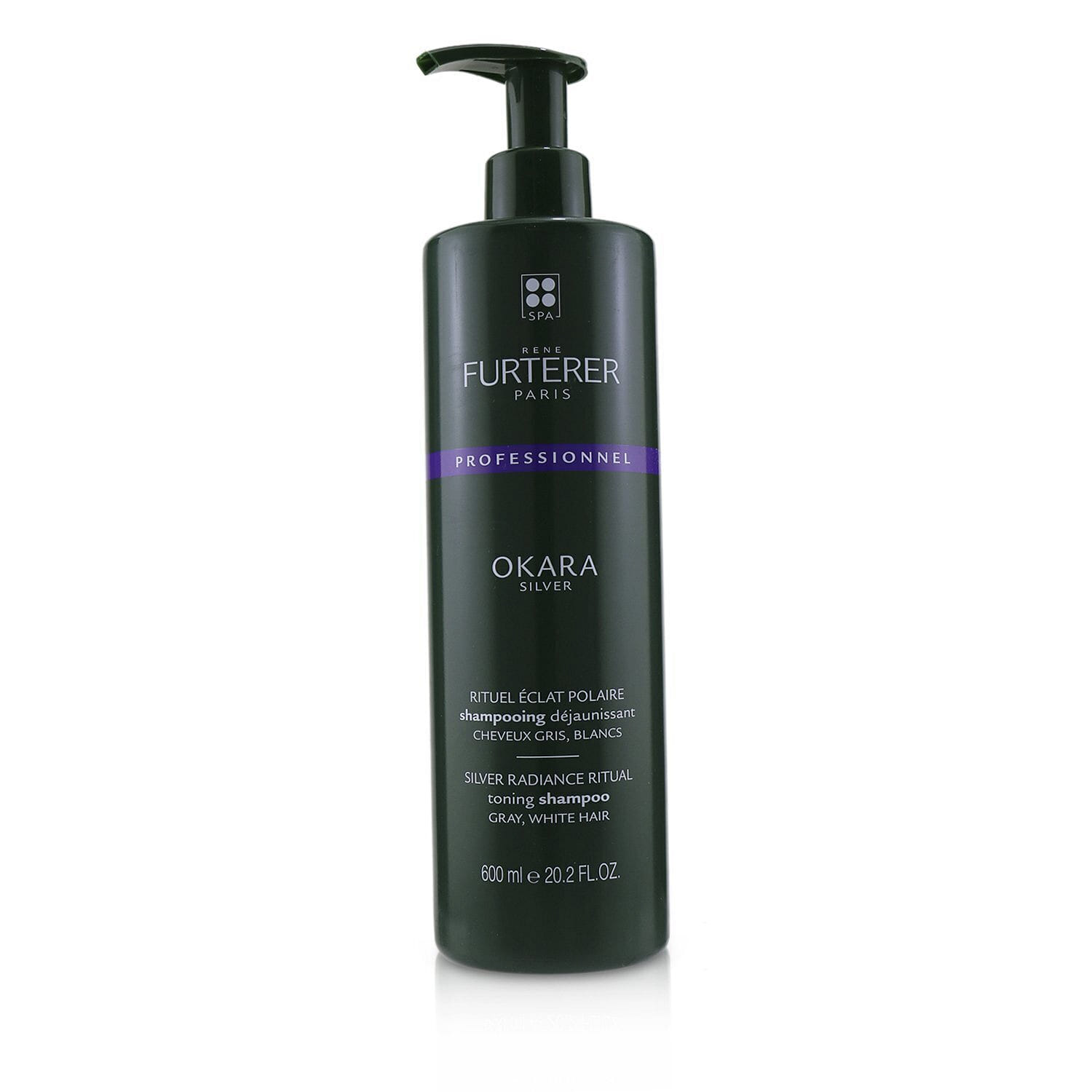 Rene Furterer Okara Silver Silver Radiance Ritual Toning Shampoo - Gray, White Hair (Salon Product)  600ml/20.2oz 600 밀리리터