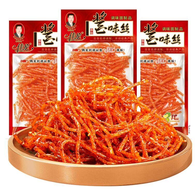 佳龍 醬味絲辣條小零食麻辣食品3包 54 克