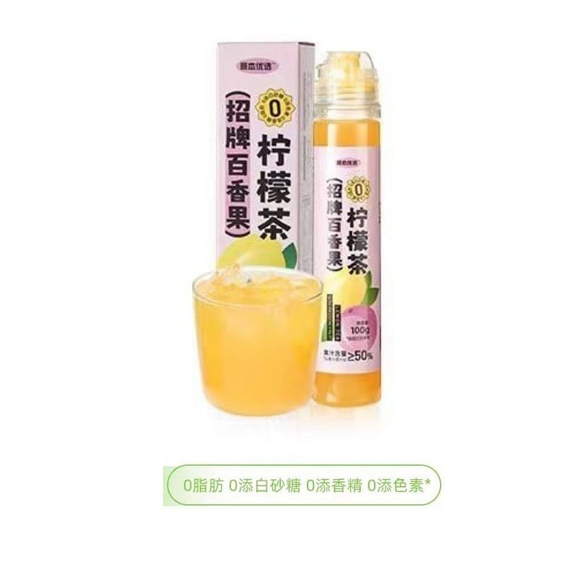 檸檬茶低卡青濃縮水果汁0脂速溶維c冷沖泡果汁（百香果味） 100 克
