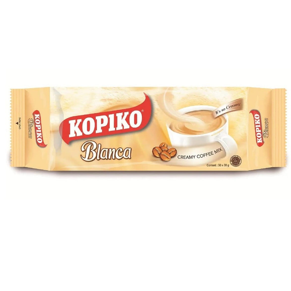 Kopiko Creamy Blanca Long Pack 3-1 Instant Coffee 30 ส่วน