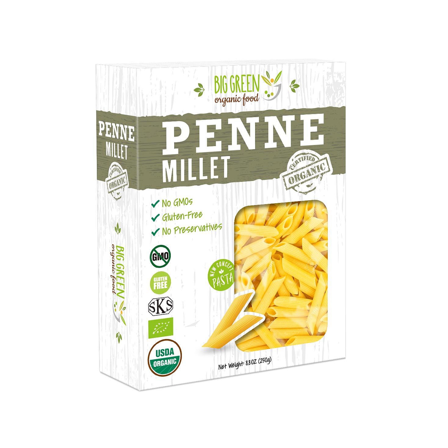 New Concept Organic Millet Penne 8.8 온스