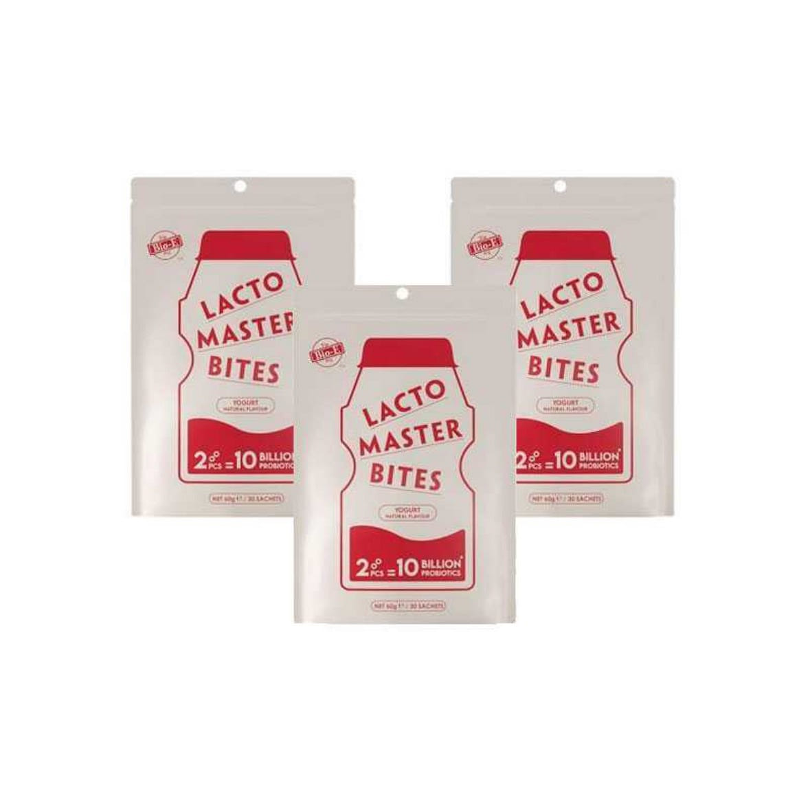 Bio-E Lacto Master Bites Yogurt Natural Flavour 30 Sachets X 3Bag 1 개