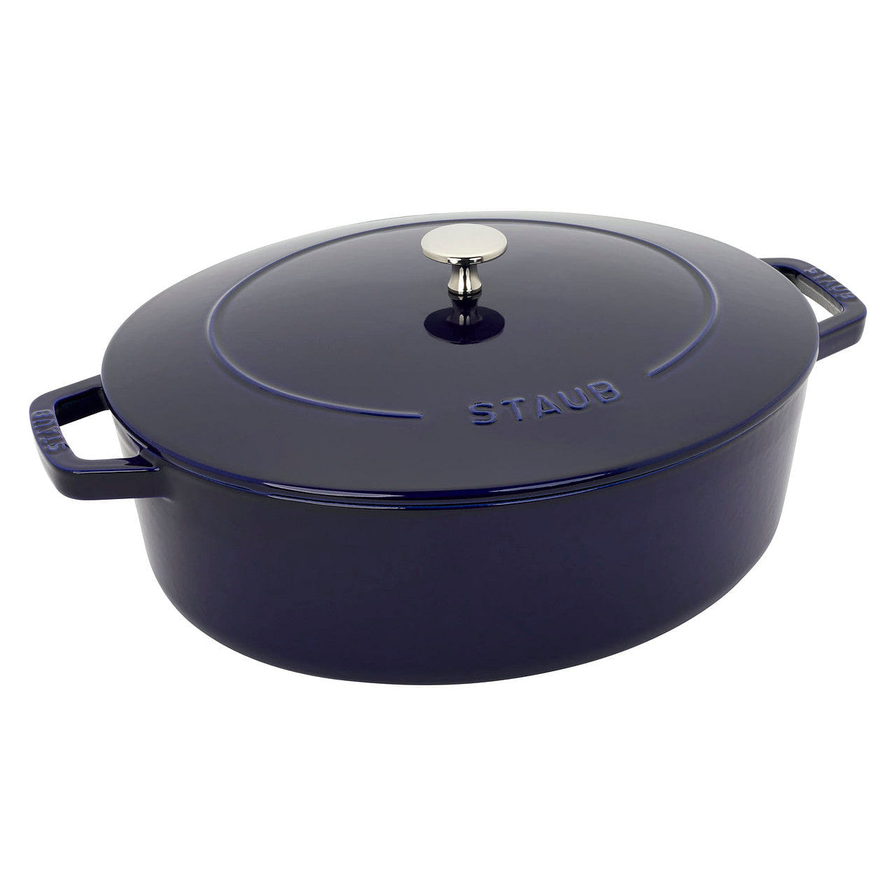 Staub Cast Iron 6.25-qt Oval Dutch Oven -Dark Blue 1 each