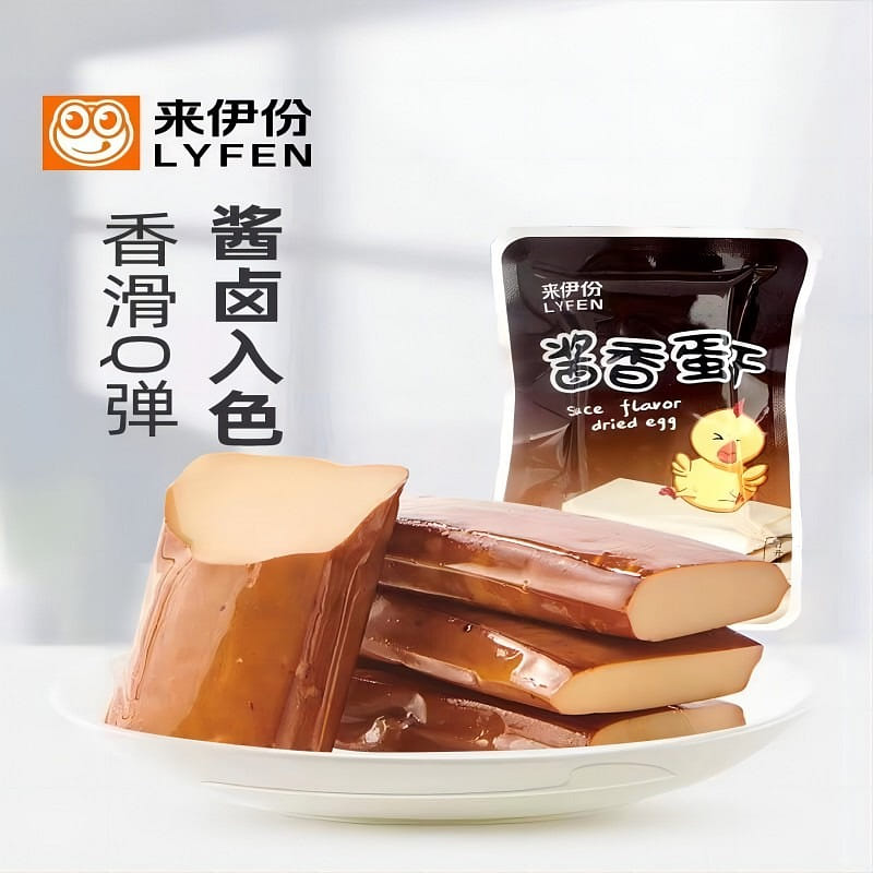 Dried Egg Tofu with Soy Sauce, Dried Tofu with Five Spice Marinade, Snacks 250 g