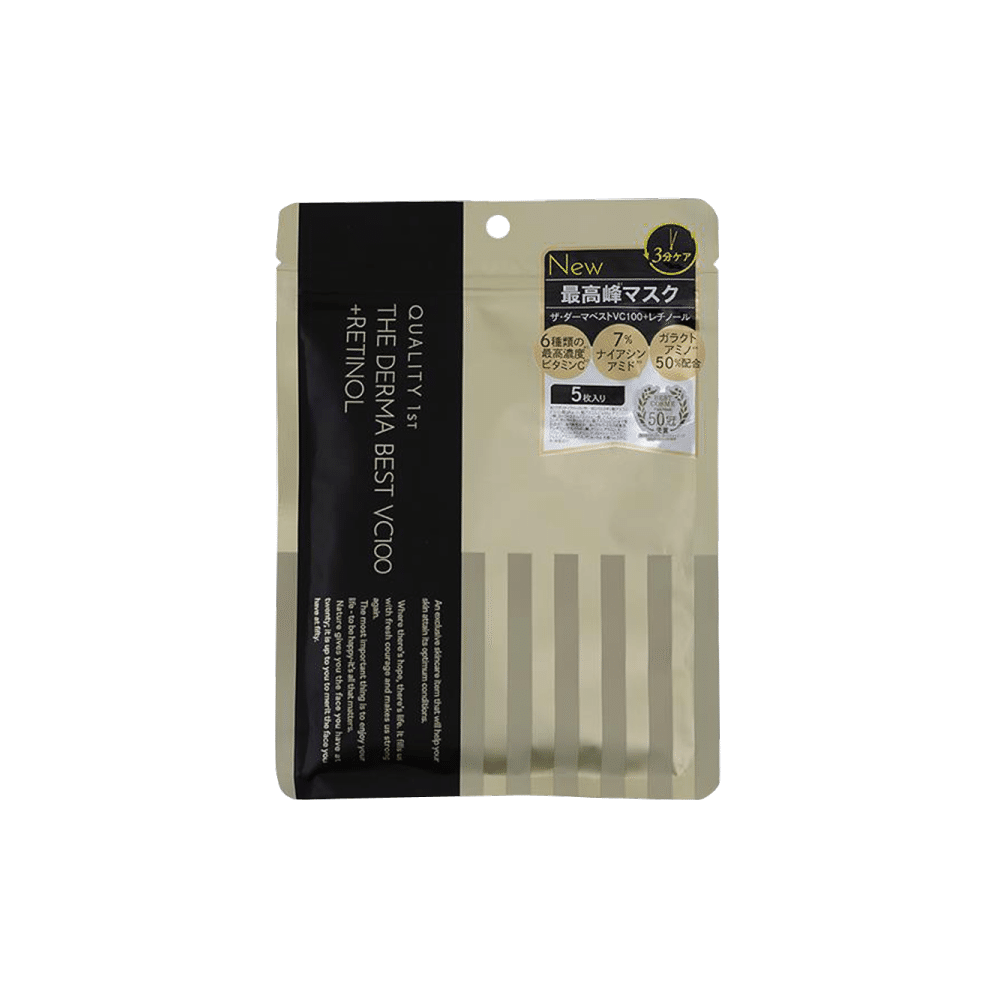 QUALITY FIRST The Derma VC100 Retinol Multi-Effect Firming Brightening Mask 5 sheets 1 개