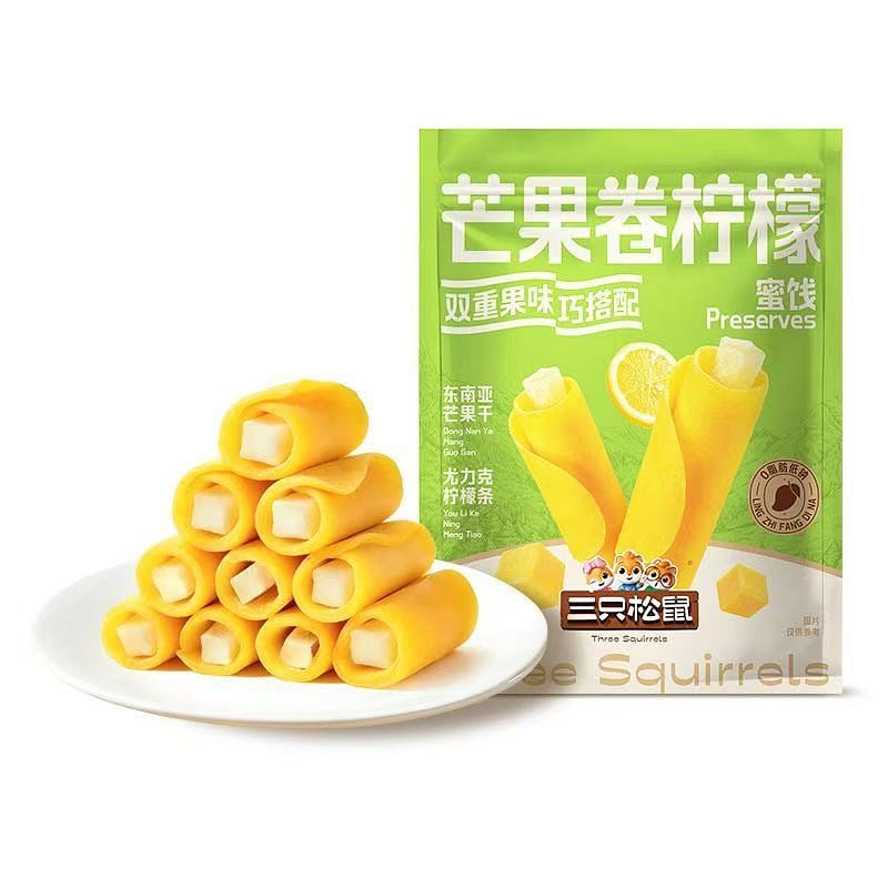 Three Squirrels Mango Roll Lemon Preserved Fruit 1 140 g